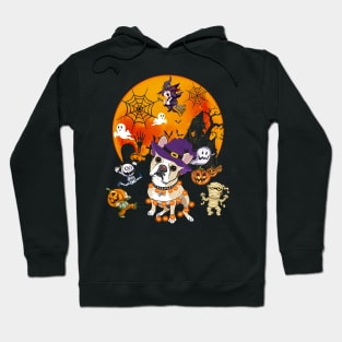 French Bulldog Witch Funny Dog Halloween Hoodie